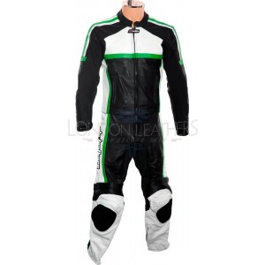 RTX Classic Sport GREEN Racing Leather Motorcycle Suit